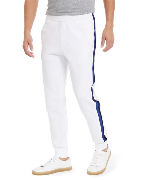 Michael Kors Men's Side Stripe Fleece Jogger Pants 